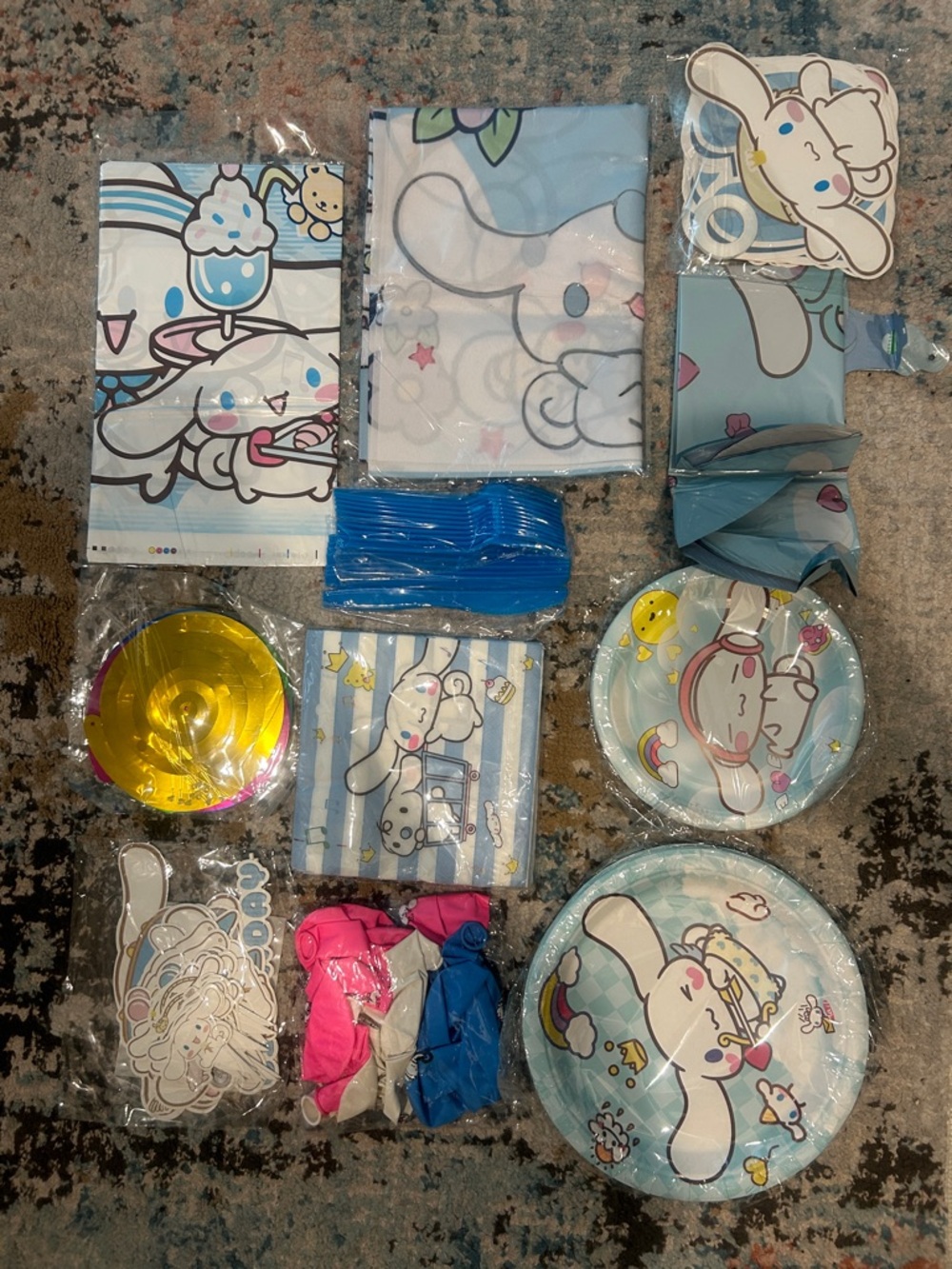 Cinnamoroll themed birthday party supplies